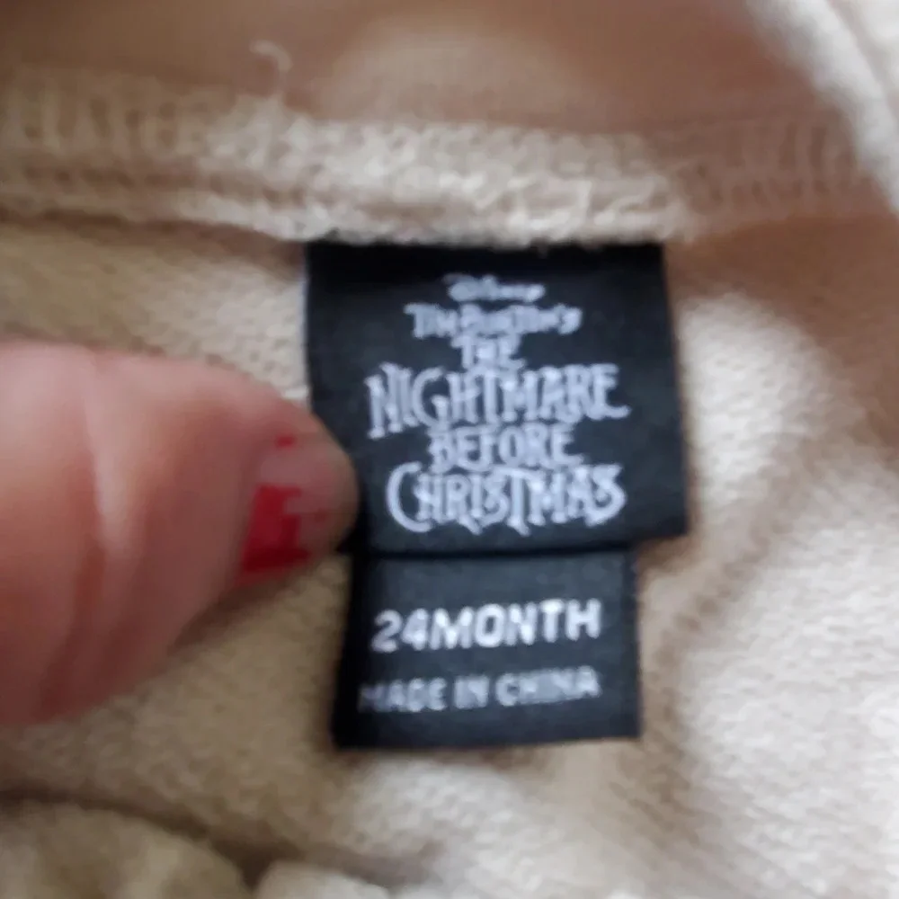 The Nightmare Before Christmas Jack Skellington & Sally Patch Pocket overalls